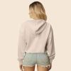 imageDALIX Rainbow Embroidered Fleece Cropped Hoodie Cold Fall Winter WomenHeather Dust