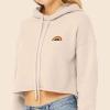 imageDALIX Rainbow Embroidered Fleece Cropped Hoodie Cold Fall Winter WomenHeather Dust