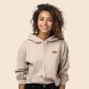 imageDALIX Rainbow Embroidered Fleece Cropped Hoodie Cold Fall Winter WomenHeather Dust