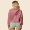 imageDALIX Rainbow Embroidered Fleece Cropped Hoodie Cold Fall Winter WomenMauve
