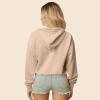 imageDALIX Rainbow Embroidered Fleece Cropped Hoodie Cold Fall Winter WomenPeach
