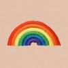 imageDALIX Rainbow Embroidered Fleece Cropped Hoodie Cold Fall Winter WomenPeach
