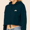 imageDALIX Rainbow Glow in the Dark Embroidered Fleece Cropped Hoodie Cold Fall Winter WomenAtlantic Green