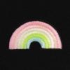imageDALIX Rainbow Glow in the Dark Embroidered Fleece Cropped Hoodie Cold Fall Winter WomenBlack