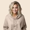 imageDALIX Rainbow Glow in the Dark Embroidered Fleece Cropped Hoodie Cold Fall Winter WomenHeather Dust