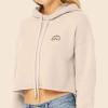 imageDALIX Rainbow Glow in the Dark Embroidered Fleece Cropped Hoodie Cold Fall Winter WomenHeather Dust