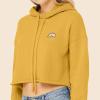 imageDALIX Rainbow Glow in the Dark Embroidered Fleece Cropped Hoodie Cold Fall Winter WomenHeather Mustard