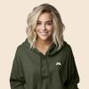 imageDALIX Rainbow Glow in the Dark Embroidered Fleece Cropped Hoodie Cold Fall Winter WomenMilitary Green