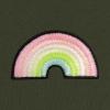 imageDALIX Rainbow Glow in the Dark Embroidered Fleece Cropped Hoodie Cold Fall Winter WomenMilitary Green