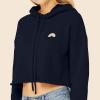 imageDALIX Rainbow Glow in the Dark Embroidered Fleece Cropped Hoodie Cold Fall Winter WomenNavy Blue