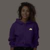 imageDALIX Rainbow Glow in the Dark Embroidered Fleece Cropped Hoodie Cold Fall Winter WomenTeam Purple