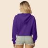 imageDALIX Rainbow Glow in the Dark Embroidered Fleece Cropped Hoodie Cold Fall Winter WomenTeam Purple
