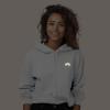 imageDALIX Rainbow Glow in the Dark Embroidered Fleece Cropped Hoodie Cold Fall Winter WomenWhite