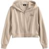 imageDALIX Be Kind Embroidered Fleece Cropped Zip Hoodie Cold Fall Winter WomensTan
