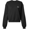 imageDALIX Be Kind Embroidered Fleece Relaxed Boxy Fit Long Sleeve Crewneck Sweatshirt WomensBlack