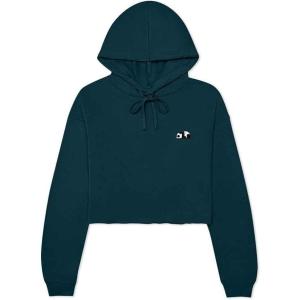 imageDALIX Panda Embroidered Fleece Cropped Hoodie Cold Fall Winter WomenAtlantic Green