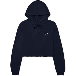 imageDALIX Panda Embroidered Fleece Cropped Hoodie Cold Fall Winter WomenNavy Blue