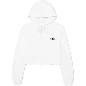 imageDALIX Panda Embroidered Fleece Cropped Hoodie Cold Fall Winter WomenWhite