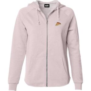 imageDALIX Pizza Embroidered Fleece Zip Washed Hoodie Cold Fall Winter WomenBlush