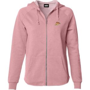 imageDALIX Pizza Embroidered Fleece Zip Washed Hoodie Cold Fall Winter WomenDusty Rose
