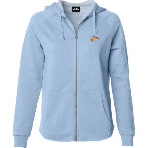 imageDALIX Pizza Embroidered Fleece Zip Washed Hoodie Cold Fall Winter WomenMisty Blue