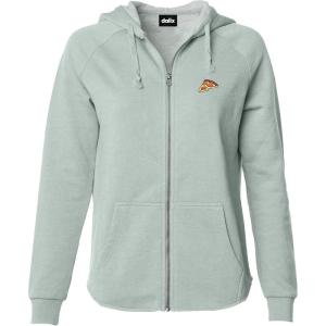 imageDALIX Pizza Embroidered Fleece Zip Washed Hoodie Cold Fall Winter WomenSage