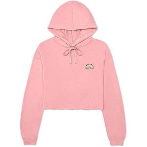 imageDALIX Rainbow Glow in the Dark Embroidered Fleece Cropped Hoodie Cold Fall Winter WomenPink