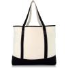 image22quot Open Top Heavy Duty Deluxe Tote Bag with Outer PocketBlack