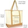 image22quot Open Top Heavy Duty Deluxe Tote Bag with Outer PocketBrown