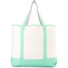 image22quot Open Top Heavy Duty Deluxe Tote Bag with Outer PocketMint Green