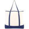 image22quot Open Top Heavy Duty Deluxe Tote Bag with Outer PocketNavy Blue