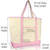 image22quot Open Top Heavy Duty Deluxe Tote Bag with Outer PocketPink