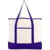 image22quot Open Top Heavy Duty Deluxe Tote Bag with Outer PocketPurple