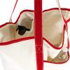 image22quot Open Top Heavy Duty Deluxe Tote Bag with Outer PocketRed