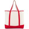 image22quot Open Top Heavy Duty Deluxe Tote Bag with Outer PocketRed
