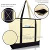 imageAutumn Cornucopia Womens Embroidered Tote Bag Natural CanvasBlack