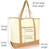 imageAutumn Cornucopia Womens Embroidered Tote Bag Natural CanvasBrown