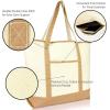 imageAutumn Cornucopia Womens Embroidered Tote Bag Natural CanvasBrown