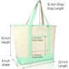 imageAutumn Cornucopia Womens Embroidered Tote Bag Natural CanvasMint Green