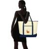 imageAutumn Cornucopia Womens Embroidered Tote Bag Natural CanvasNavy Blue