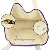 imageAutumn Cornucopia Womens Embroidered Tote Bag Natural CanvasPurple