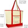 imageAutumn Cornucopia Womens Embroidered Tote Bag Natural CanvasRed