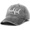 imageDALIX Thankful Hat Womens Baseball Cap WashedBlack