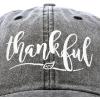 imageDALIX Thankful Hat Womens Baseball Cap WashedBlack