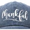 imageDALIX Thankful Hat Womens Baseball Cap WashedNavy Blue