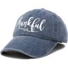 imageDALIX Thankful Hat Womens Baseball Cap WashedNavy Blue