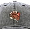 imageDALIX Thanksgiving Turkey Hat Womens Baseball CapWashed Black