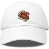imageDALIX Thanksgiving Turkey Hat Womens Baseball CapWhite