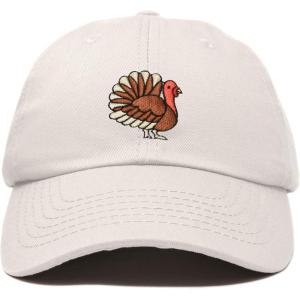 imageDALIX Thanksgiving Turkey Hat Womens Baseball CapBeige