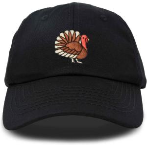 imageDALIX Thanksgiving Turkey Hat Womens Baseball CapBlack